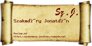 Szakmáry Jonatán névjegykártya